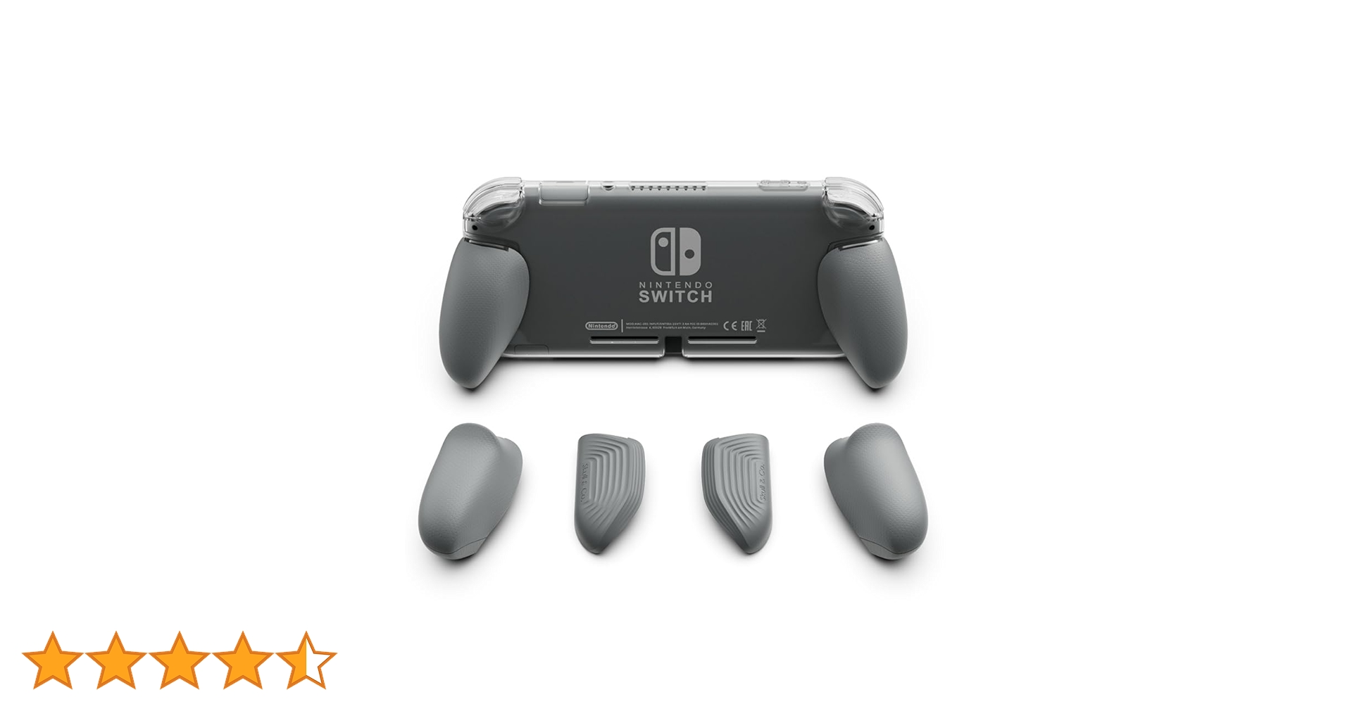 Nintendo Switch Lite グレー グリップケース、ガラスカバー Switch Lite スイッチ ライト 専用 GripCover グリップカバー